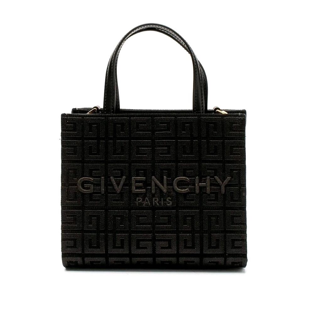 GIVENCHY G-Tote Mini Handbag Embroidered Logo Double Handles